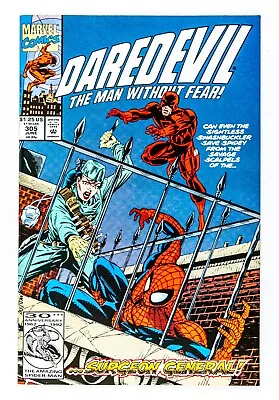 Buy Daredevil #305 (1992 Marvel) 1st App. Surgeon General & Terror! Spider-Man! NM- • 6.89£