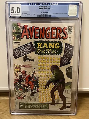 Buy Avengers 8 - CGC 5.0 OW/W - Marvel Silver Age Key 1st Kang The Conqueror, UKPV • 519.90£