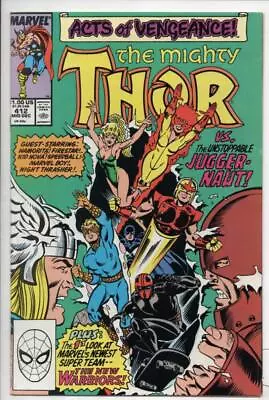 Buy THOR #412, VF/NM, God Of Thunder, Juggernaut, 1966 1989, New Warriors, Marvel • 31.77£