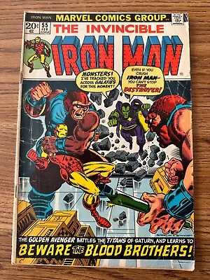 Buy The Invincible Iron Man #55 (1973) 1st App Thanos National Diamond Variant GD/VG • 395.30£