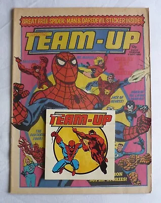 Buy Marvel Team-Up #1 Free Sticker! First Issue! Weekly VG (1980) Marvel Comics UK • 25£