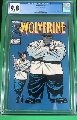 Buy Wolverine #8 (1989) CGC 9.8 Chris Claremont John Buscema  Mr. Fixit Grey Hulk • 317.77£