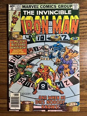 Buy Iron Man 123 Blizzard Whiplash Melter Bob Layton Cover Marvel Comics 1979 • 5.48£