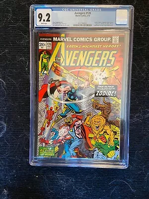 Buy Avengers #120, CGC 9.2 NM-, Jim Starlin Cover; Zodiac, Thor, Iron Man, Vision • 86.97£