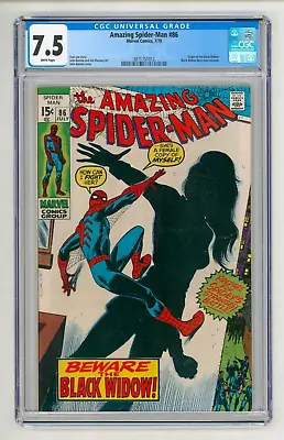Buy Amazing Spider-Man #86 CGC 7.5 VFN- Black Widow • 299£