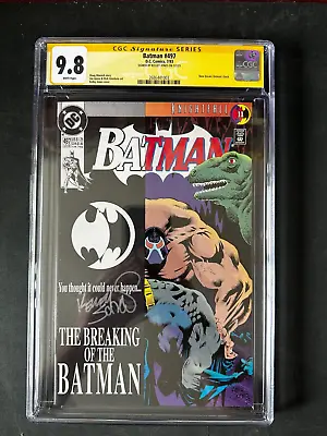 Buy Batman #497 CGC 9.8 Signed By Kelley Jones Bane Breaks Batman's Back • 198.25£