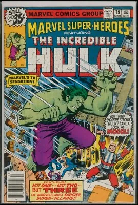 Buy Marvel Comics MARVEL SUPER-HEROES #79 Reprints HULK #127 VFN- 7.5 • 3.95£
