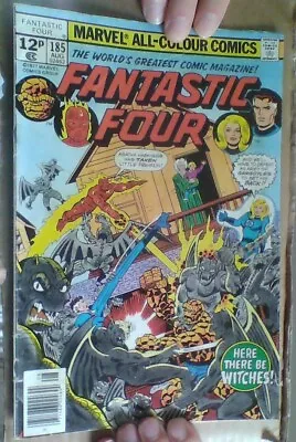 Buy FANTASTIC FOUR # 185 Marvel Comics AUG 1977 1st NICHOLAS SCRATCH APP PENCE UK VG • 6.25£