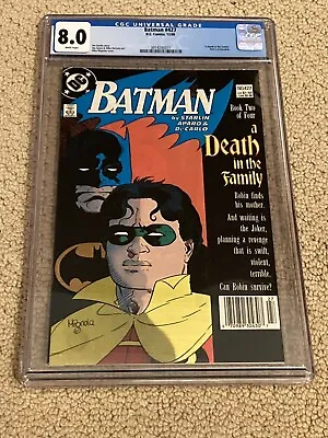 Buy Batman 427 CGC 8.0 White Pages (Classic Cover) “Death In The Family” Book Two • 59.30£