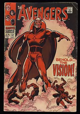 Buy Avengers #57 GD/VG 3.0 1st Appearance Vision! Buscema Cover! Marvel 1968 • 123.86£