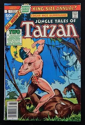 Buy Marvel Comics JUNGLE TALES OF TARZAN KING SIZE ANNUAL No.1  1977 50c Price Cover • 5£