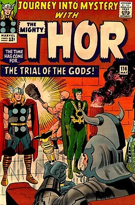 Buy Marvel- Journey Into Mystery #116 (1965) Thor & Loki. Jack Kirby • 159.10£