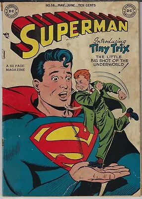 Buy Superman # 58 Dc 1949 Introduction Tiny Trix • 207.08£