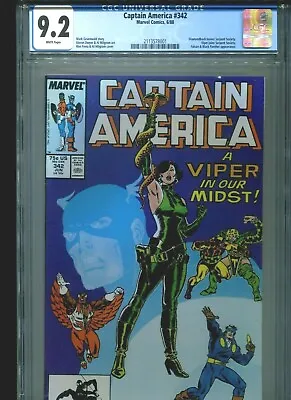 Buy Captain America #342 CGC 9.2 (1988) Viper Serpent Society Black Panther Falcon • 63.06£