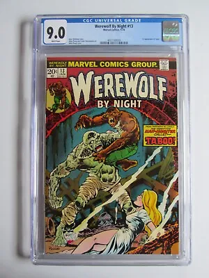 Buy Werewolf By Night 13 CGC 9.0 WP  1st App Topaz 1974  • 145.16£