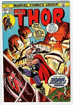 Buy Thor #215 1973 4-d Man Appearanceorigin Xorr Marvel Bronze Age Fn/vfn! • 11.30£