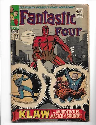 Buy Fantastic Four 56 - G/vg 3.0 - Klaw - Inhumans - Silver Surfer Cameo (1966) • 16.79£