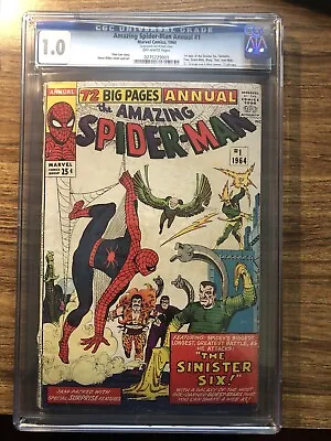 Buy Amazing Spider-man Annual #1 Cgc 1.0 Fr 1964 1st Appearance Of The Sinister Six • 375.39£