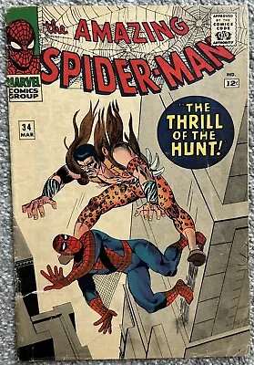 Buy The Amazing Spider-man Comic #34 (marvel,1966) Silver Age ~ • 86.72£