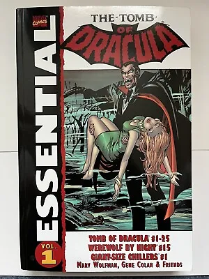 Buy Marvel Essential Tomb Of Dracula Vol 1 Graphic Novel 3rd Printing • 34.99£