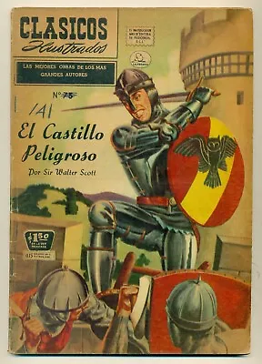 Buy CLASICOS ILUSTRADOS #75 El Castillo Peligroso, La Prensa Comic 1958 • 12.01£