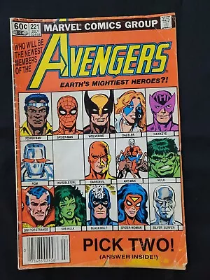 Buy The Avengers #221 (Marvel 1982) G/VG • 3.95£