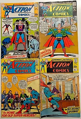 Buy DC Comics Bronze Age Action Comics 4 Issue Superman Lot 384 385 386 & 390 GD • 4.20£