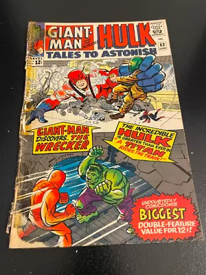Buy Tales To Astonish #63 January 1965 Silver Age Marvel Comics 1st The Leader CB66 • 45.91£