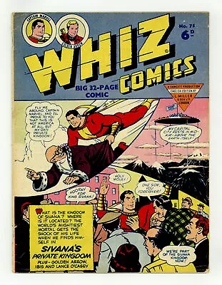 Buy Whiz Comics 3rd Series #75 VG- 3.5 1952 • 64.83£