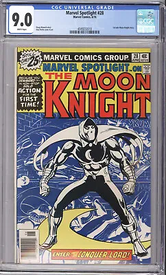 Buy MARVEL SPOTLIGHT #28 CGC 9.0 White PAGES -  1ST SOLO MOON KNIGHT Marvel Comics • 134.40£