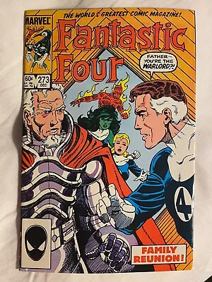 Buy Fantastic Four 273, VF/NM 9.0, Marvel 1984, Byrne, 1st Nathanial Richards(full) • 18.83£