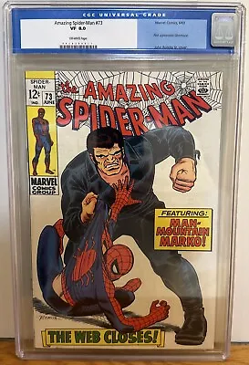 Buy Amazing Spider-man #73 1969 Cgc 8.0 1st Appearance Of Silvermane Man-mountain  • 118.77£