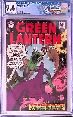Buy D.C Comics Green Lantern 57 12/67 FANTAST CGC 9.4 White Pages • 187.33£