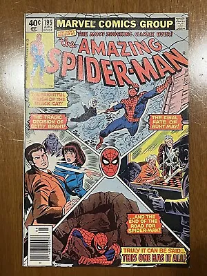 Buy The Amazing Spider-Man #195/Bronze Age Marvel Comic Book/Origin Of Black Cat/VF • 41.50£