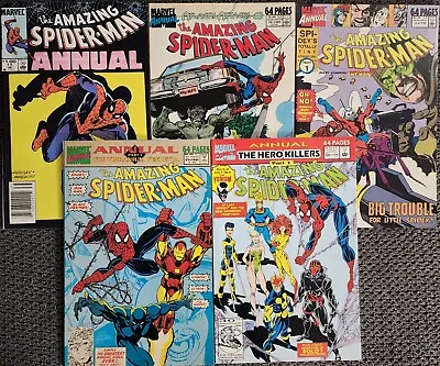 Buy Amazing Spider-Man Annual 17 23 24 25 26 Marvel Comic Book Lot 1983 Ironman Lee • 26.04£