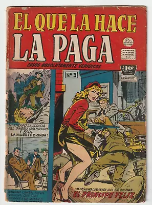 Buy Authentic  Police Cases #33 Rare Mexican Edition Matt Baker Cover La Prensa 1955 • 240.18£