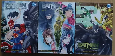 Buy BATMAN AND THE JUSTICE LEAGUE MANGA VOLUME 1,2,3 - GRAPHIC NOVEL New Paperback • 19.99£