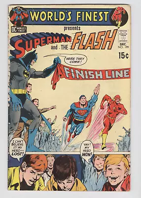 Buy World’s Finest #199 Dec 1970 G Neal Adams Cover/ Third Superman And Flash Race • 6.37£