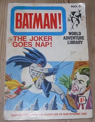 Buy BATMAN! THE JOKER GOES NAP! World Adventure Library No 5 1966 1/- • 6.50£