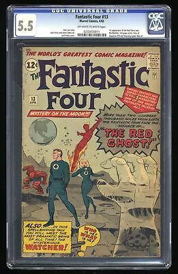 Buy Fantastic Four #13 CGC FN- 5.5 1st Appearance Watcher And Red Ghost! Marvel 1963 • 638.82£