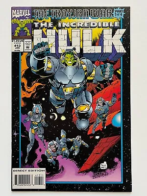 Buy Incredible Hulk #413 (1994) HULK BATTLES A HOLOGRAPHIC DOOMSDAY VF/NM Range • 2.87£