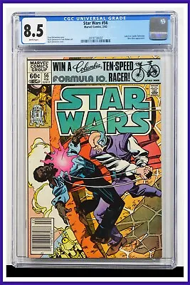 Buy Star Wars #56 CGC Graded 8.5 Marvel February 1982 Newsstand Edition Comic Book.  • 47.49£