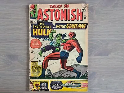 Buy Comic - Tales To Astonish - The Incredible Hulk Battles Giant Man No.59 • 47£
