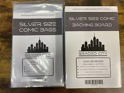 Buy 100 X Silver Bags And Boards Graded City Comics • 22.49£