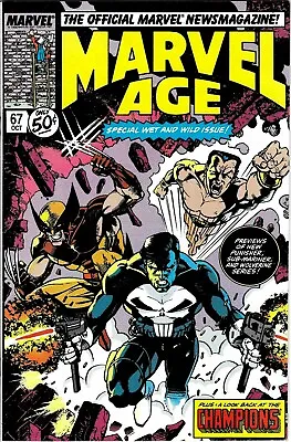 Buy Marvel Age #67 (vol 1) Jim Lee  Punisher Wolverine Cover  Oct 1988  V/g • 8.99£