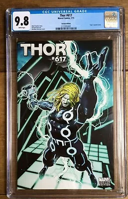 Buy Thor #617 Tron Variant First Kid Loki  Key Issue CGC 9.8 2137052001 • 395£