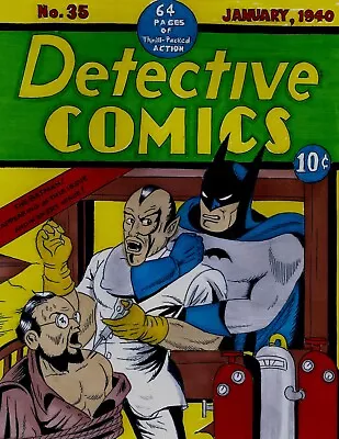 Buy Detective Comics # 35 1940 Golden Age Batman Cover Recreation Original Comic Art • 237.17£