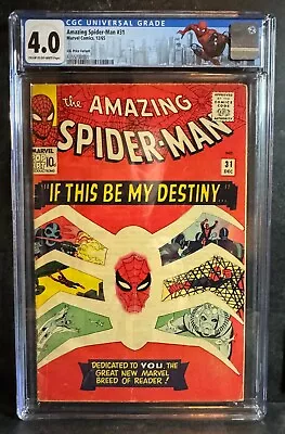 Buy AMAZING SPIDER-MAN  #31  -CGC 4.0 - 1st App Gwen Stacy & Harry Osborn - 1965 • 425£