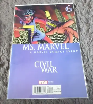 Buy Ms. Marvel #6  (2016) McKone Civil War Cover • 3.30£
