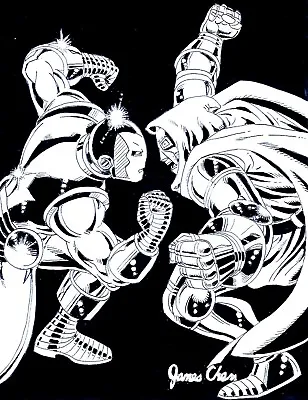 Buy Iron Man # 150 Vs Doctor Doom Iconic Virgin Cover Recreation Original Comic Art • 19.76£